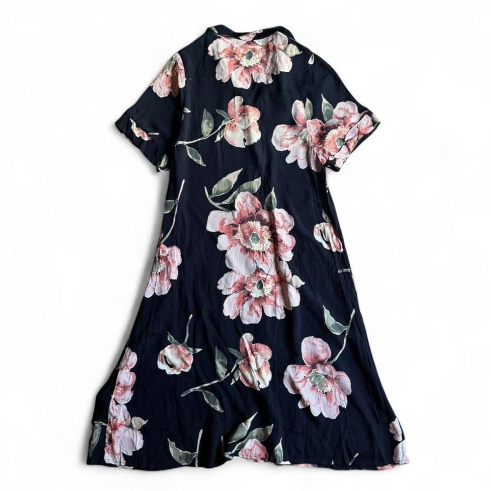 Christy Dawn black floral print dress with snap button closure size S - Picture 5 of 5